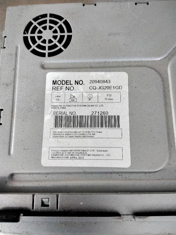 Audio & Visual Equip.(radio) CHEVY MALIBU 09 10 11 12